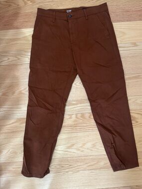 AG Adriano Goldschmied The Caden Tailored Trouser 29R Rust Brown Stretch Pant